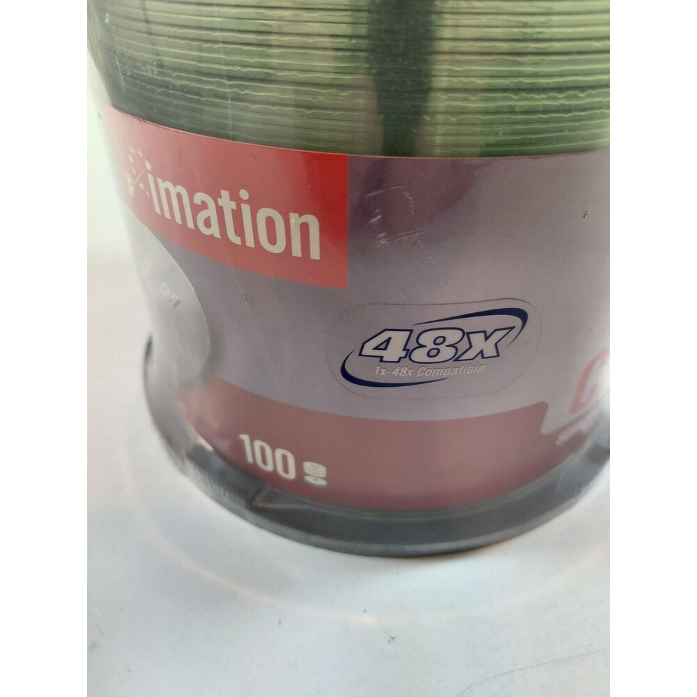 Imation CD-R Blank Discs 100 Pack 80min 700MB 48x Spindle Media NEW SEALED
